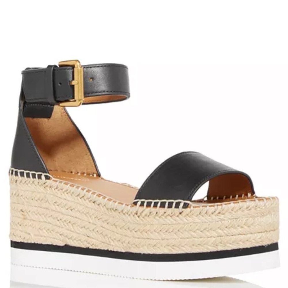 See by Chloe Black Glyn Espadrille Sandals